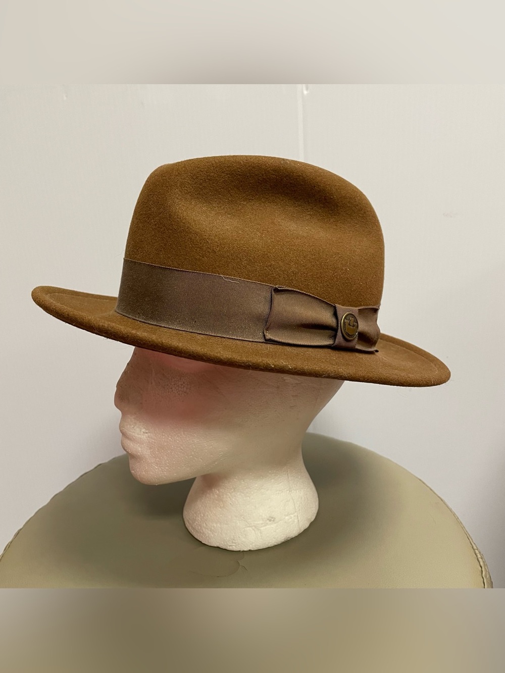 GOORIN BROS DEAN THE BUTCHER BROWN WOOL FEDORA STYLE HAT SZ MEDIUM